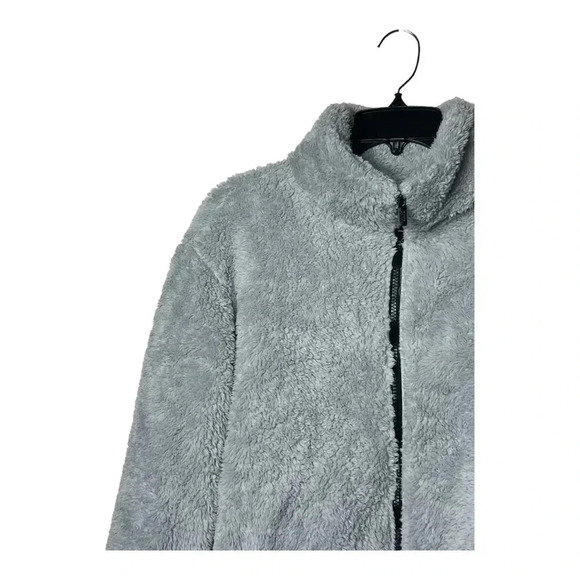 1614. PINK BY VICTORIA’S SECRET SHERPA FULL ZIP JACKET SIZE XSMALL GRAY IN COLOR - Picture 5 of 11